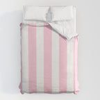 Pink & White Vertical Stripes Duvet Cover Gallery Image 6