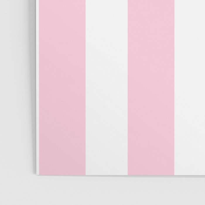 Pink & White Vertical Stripes Poster Gallery Image 3