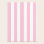 Pink & White Vertical Stripes Poster Gallery Image 4