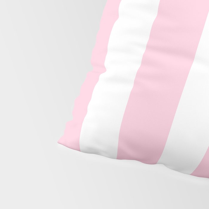 Pink & White Vertical Stripes Pillow Sham Gallery Image 4