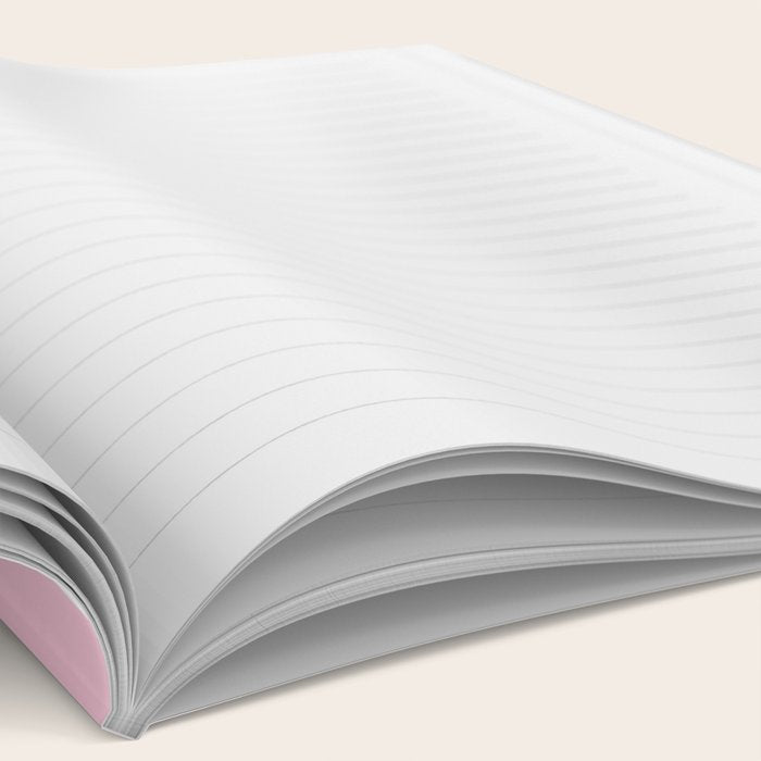 Pink & White Vertical Stripes Notebook Gallery Image 2