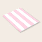 Pink & White Vertical Stripes Notebook Gallery Image 2