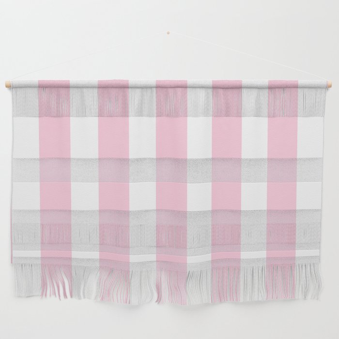 Pink & White Vertical Stripes Wall Hanging Gallery Image 1