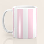 Pink & White Vertical Stripes Coffee Mug Gallery Image 3