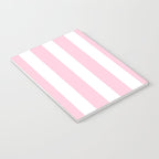 Pink & White Vertical Stripes Notebook Gallery Image 3