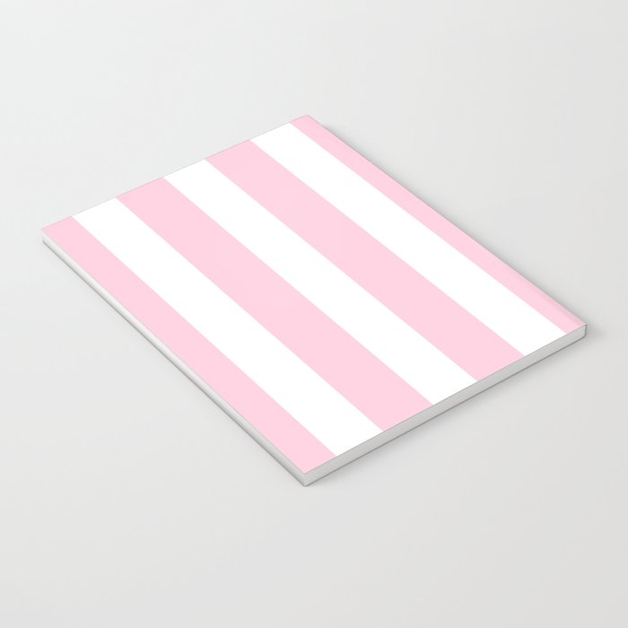 Pink & White Vertical Stripes Notebook Gallery Image 3