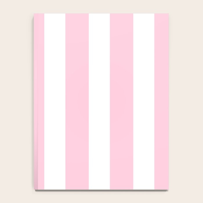 Pink & White Vertical Stripes Notebook Gallery Image 4