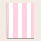 Pink & White Vertical Stripes Notebook Gallery Image 4