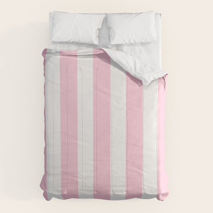 Pink & White Vertical Stripes Comforter Gallery Image 6