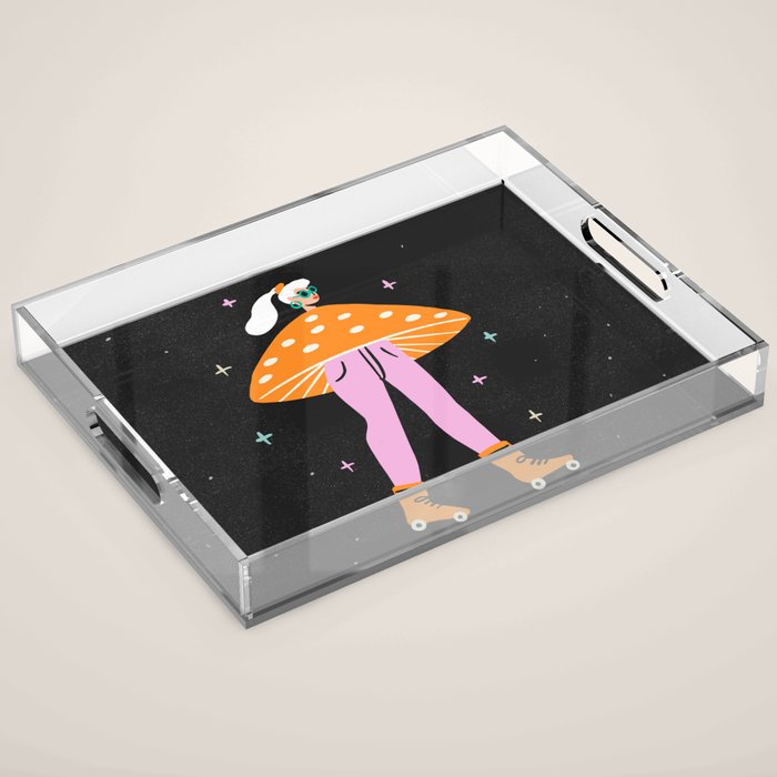 Mushroom Roller girl in Space Acrylic Tray Gallery Image 1
