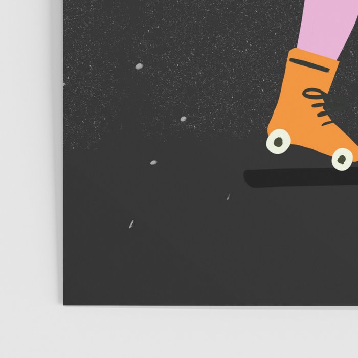 Mushroom Roller girl in Space Poster Gallery Image 3