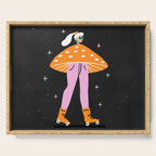 Mushroom Roller girl in Space Serving Tray Gallery Image 1