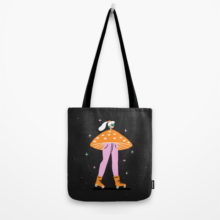 Mushroom Roller girl in Space Tote Bag Gallery Image 2