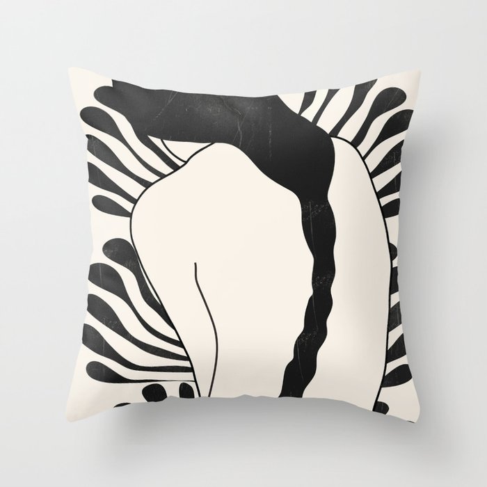 Abstract Art Nude Woman Throw Pillow Gallery Image 1