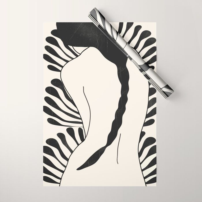 Abstract Art Nude Woman Wrapping Paper Gallery Image 1