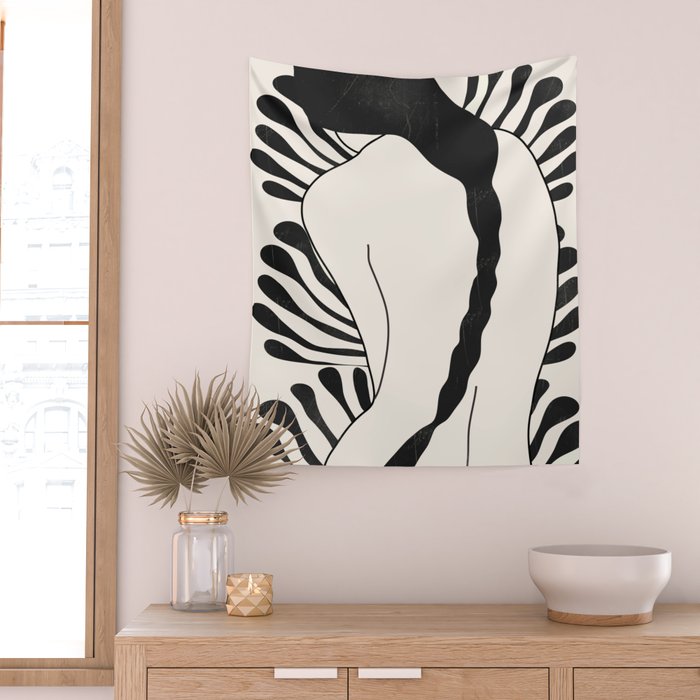 Abstract Art Nude Woman Wall Tapestry Gallery Image 2
