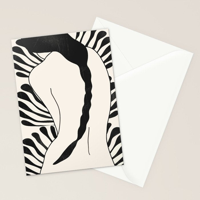 Abstract Art Nude Woman Stationery Card Gallery Image 2