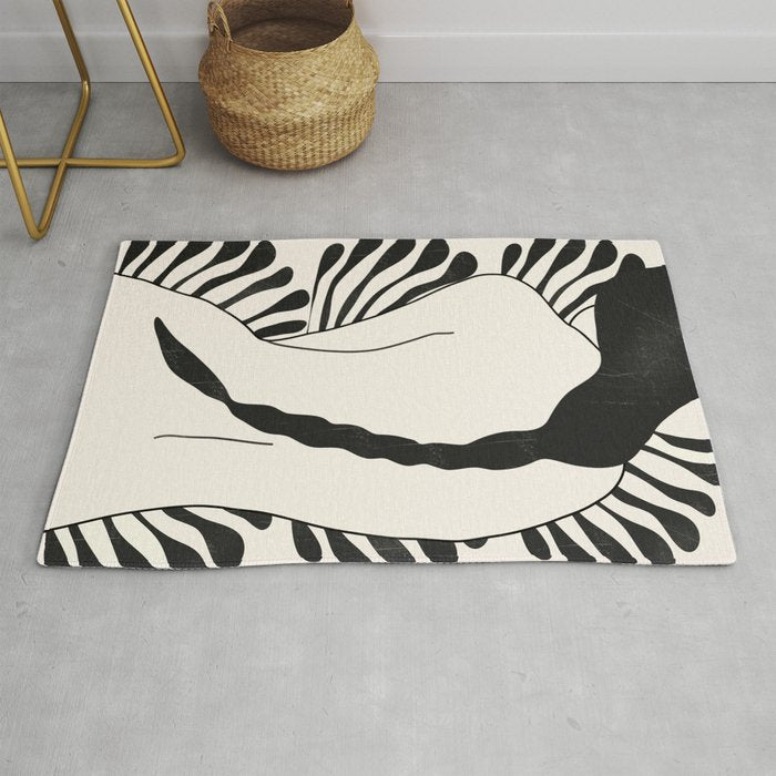 Abstract Art Nude Woman Rug Gallery Image 1