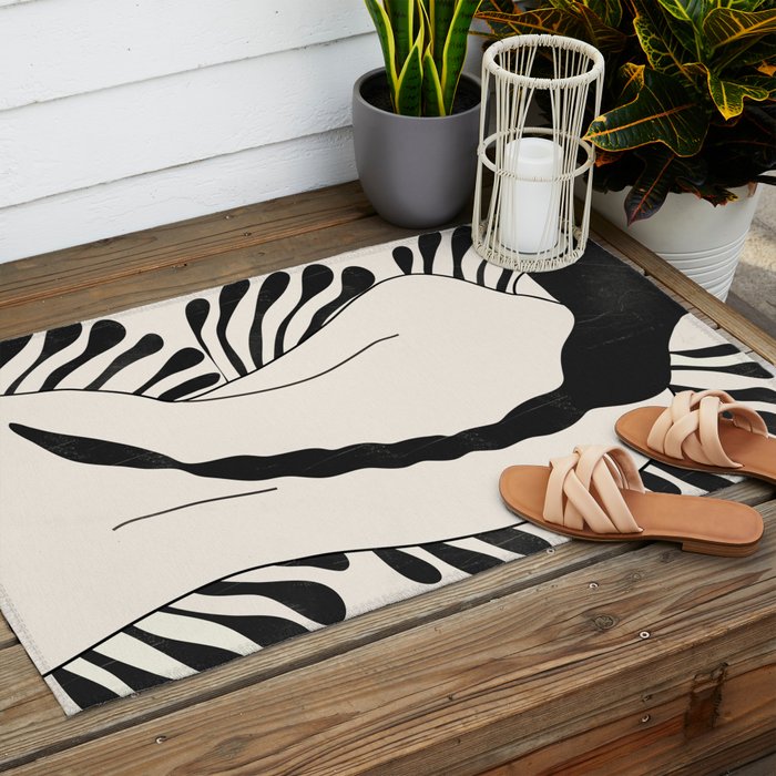 Abstract Art Nude Woman Outdoor Rug Gallery Image 2