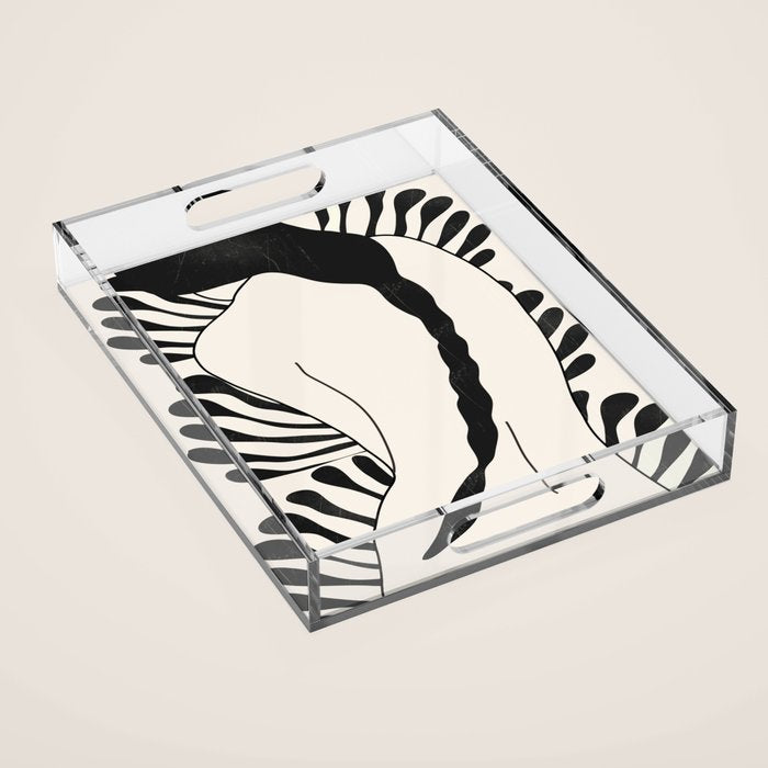 Abstract Art Nude Woman Acrylic Tray Gallery Image 1