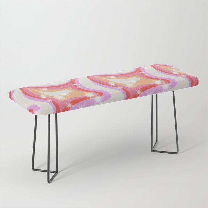 Groovy Party swirls pink Bench Gallery Image 1