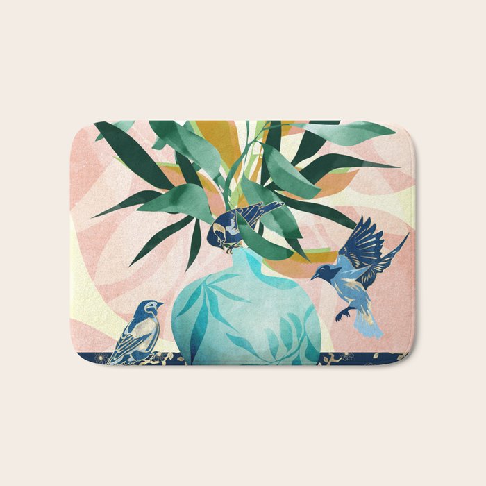 Vintage Vase Abstract Bath Mat Gallery Image 1