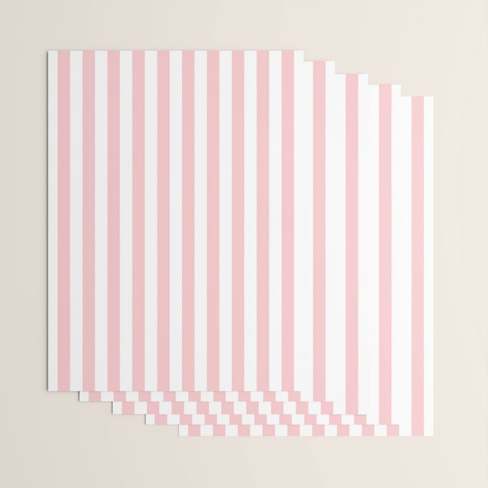 Large Classic Pink and White Stripe Pattern Wrapping Paper Gallery Image 3