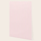 Large Classic Pink and White Stripe Pattern Wallpaper Gallery Image 2