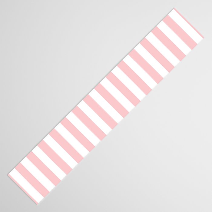 Large Classic Pink and White Stripe Pattern Table Runner Gallery Image 3