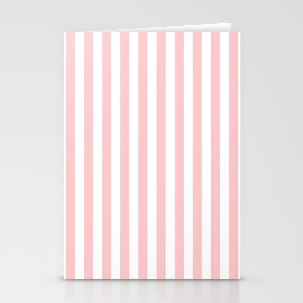 Large Classic Pink and White Stripe Pattern Stationery Card Gallery Image 2