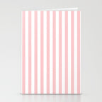 Large Classic Pink and White Stripe Pattern Stationery Card Gallery Image 2