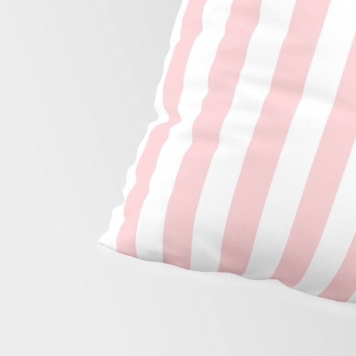 Large Classic Pink and White Stripe Pattern Pillow Sham Gallery Image 4