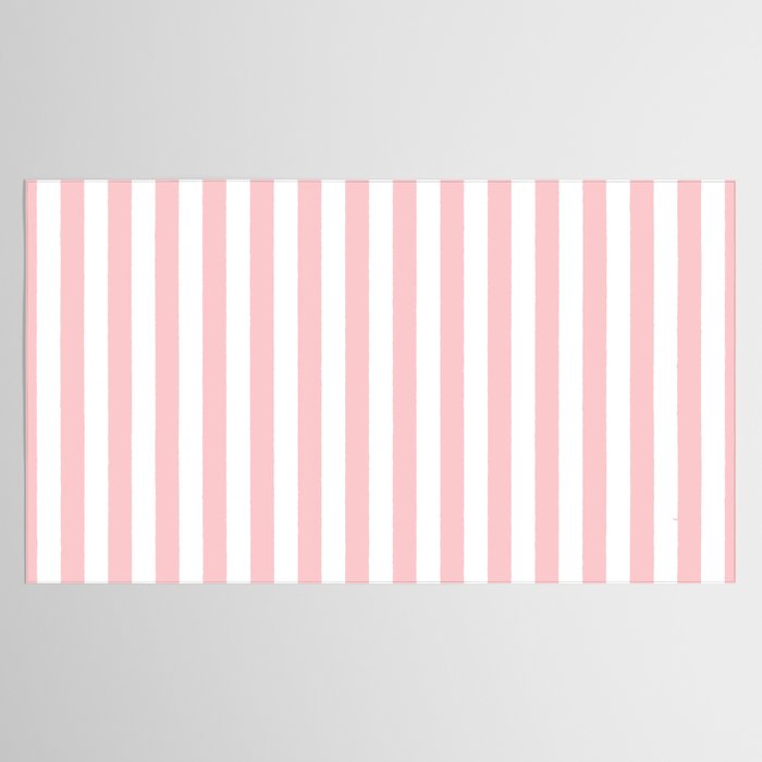Large Classic Pink and White Stripe Pattern Tablecloth Gallery Image 2