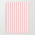 Large Classic Pink and White Stripe Pattern Poster Gallery Image 4