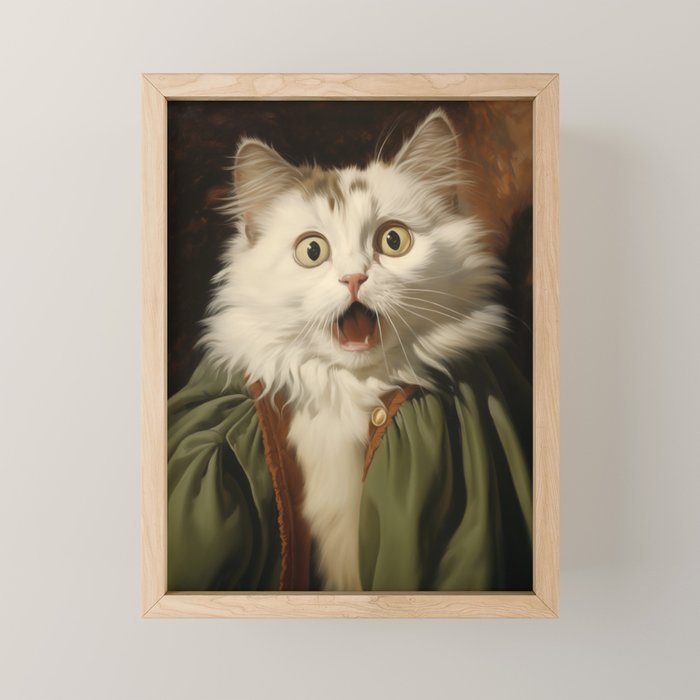 Shocked Cat III Mini Art Print Gallery Image 1