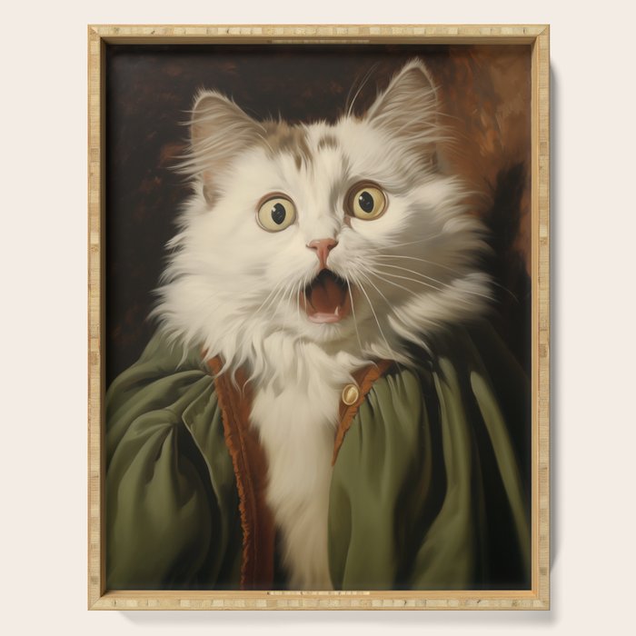 Shocked Cat III Serving Tray Gallery Image 1