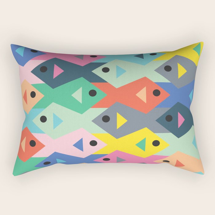Fish tessellation Rectangular Pillow Gallery Image 1