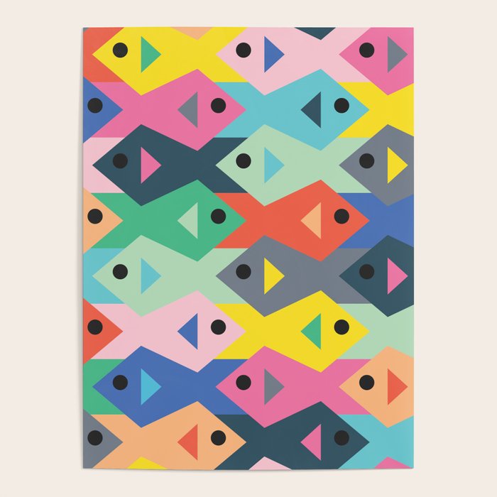 Fish tessellation Poster Gallery Image 1