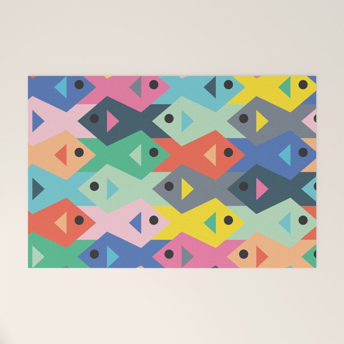 Fish tessellation Welcome Mat Gallery Image 1