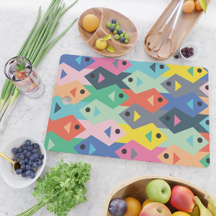 Fish tessellation Cutting Board Gallery Image 2