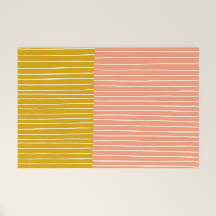 Peach & Tulip Yellow | PATTERN 06: The Retro Edition Welcome Mat Gallery Image 1