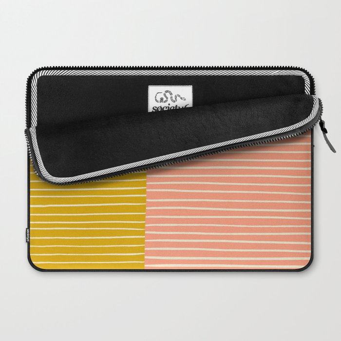 Peach & Tulip Yellow | PATTERN 06: The Retro Edition Laptop Sleeve Gallery Image 2