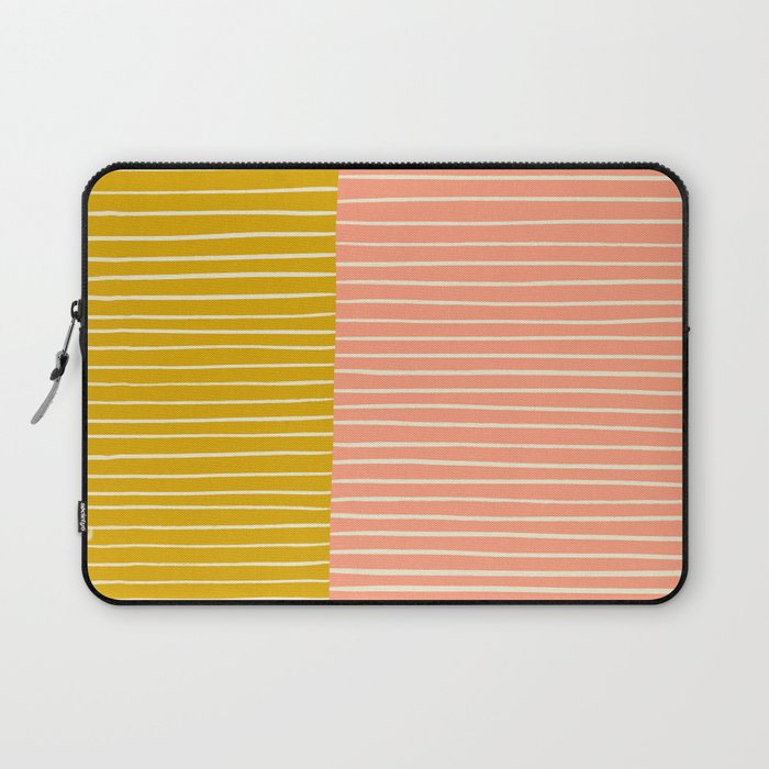 Peach & Tulip Yellow | PATTERN 06: The Retro Edition Laptop Sleeve Gallery Image 1