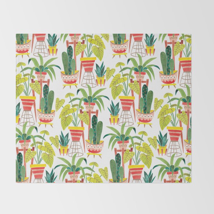 Happy Plants Happy Home Throw Blanket Gallery Image 2