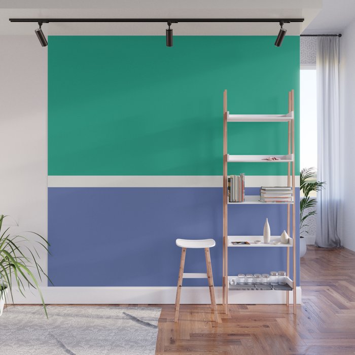Color Block VI Green Blue Wall Mural Gallery Image 1
