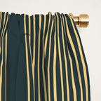 Geometric Lines Rainbows 19 in Slate Blue Gold Window Curtain Gallery Image 2