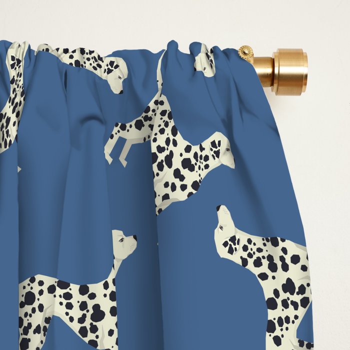 Dalmatian On Blue Window Curtain Gallery Image 2