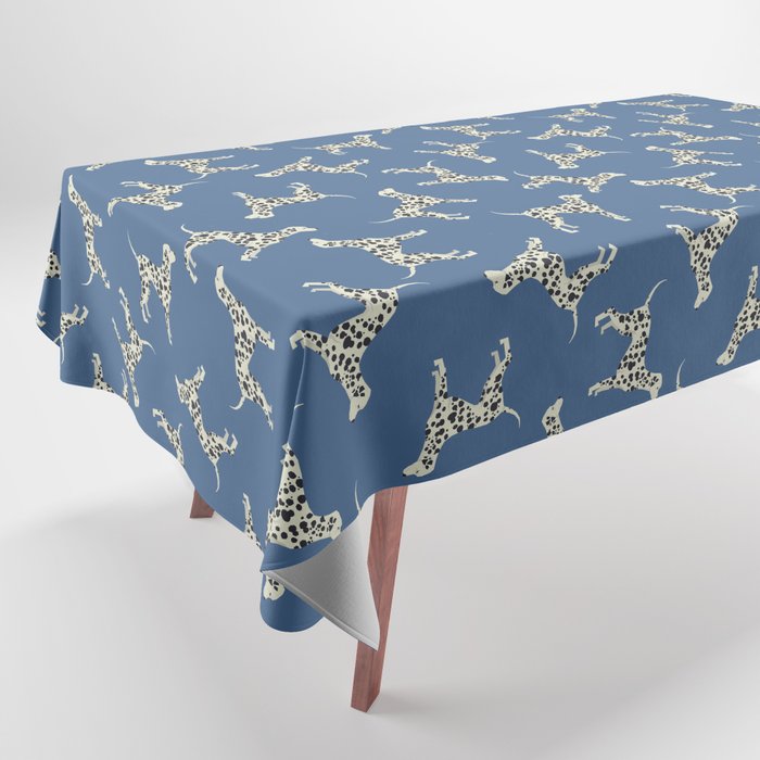 Dalmatian On Blue Tablecloth Gallery Image 1