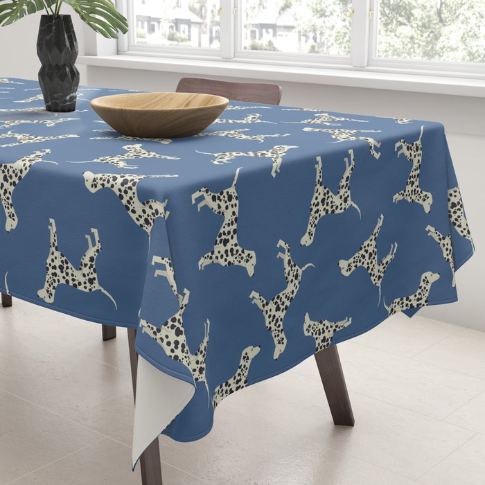 Dalmatian On Blue Tablecloth Gallery Image 3