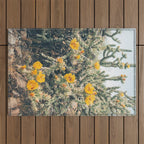 Buckhorn Cholla Cactus Flowers Outdoor Rug Gallery Image 1